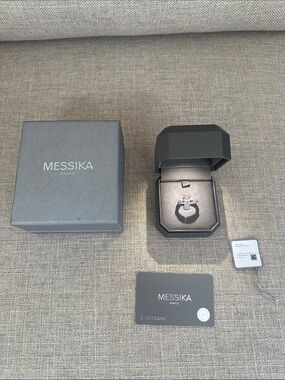 Messika move link pave ring white gold size 53. Worn gently a few times
